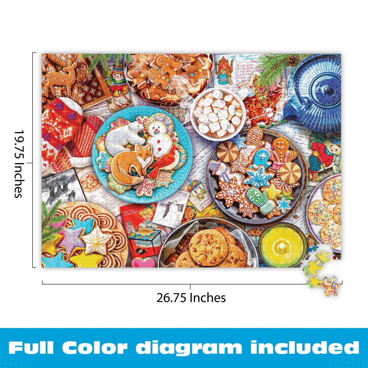 Buffalo Games - Aimee Stewart Cookies and Cocoa 1000-Piece Puzzle for Adults | Large 26.75 x 19.75
