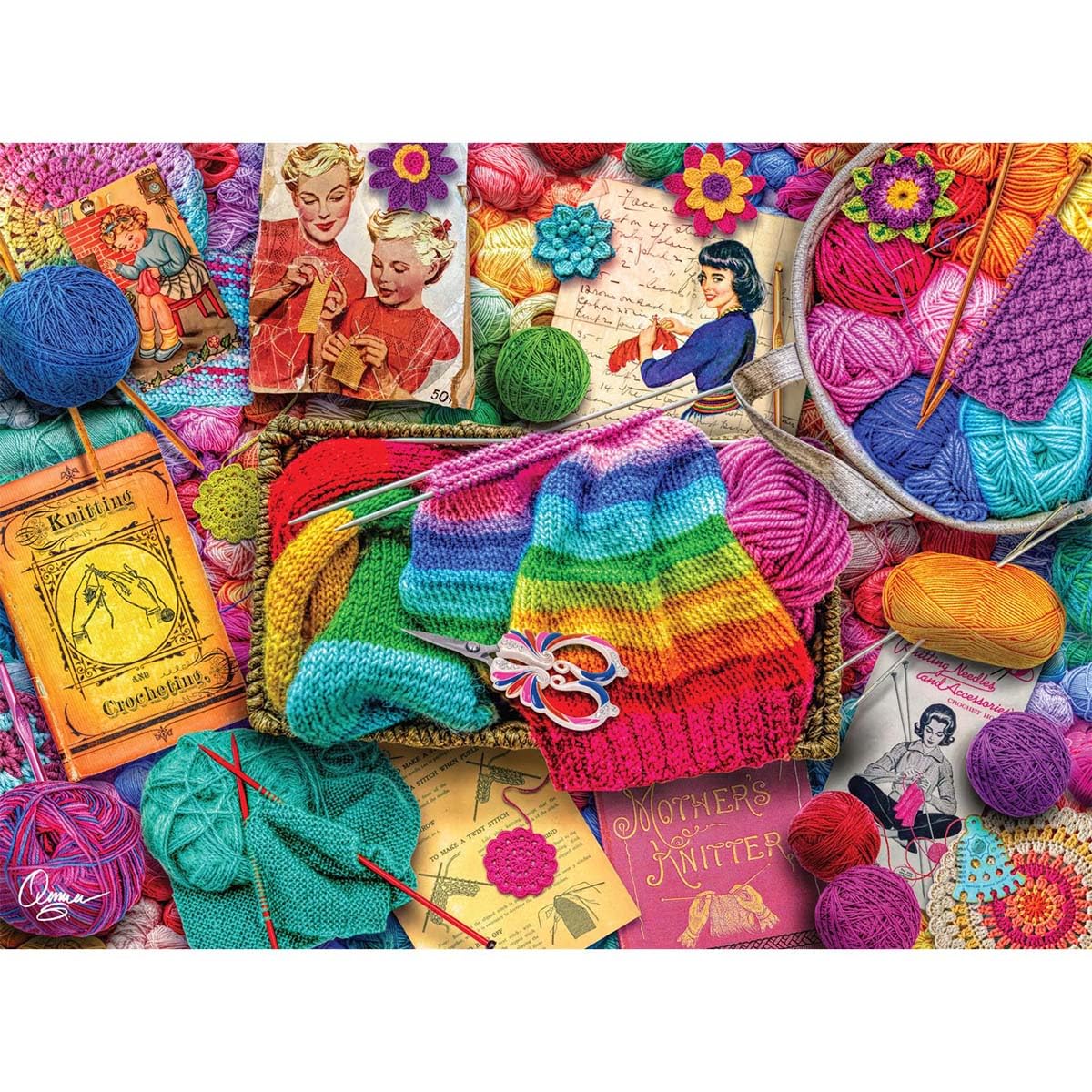Buffalo Games - Aimee Stewart Vintage Knitting 1000-Piece Puzzle