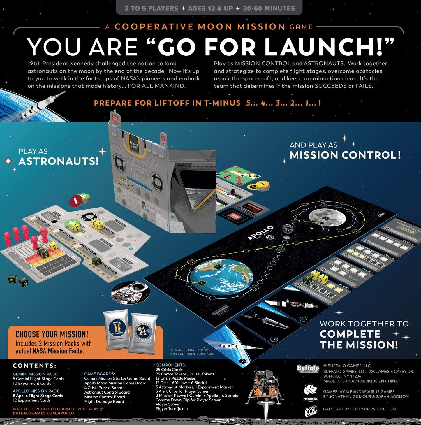 Buffalo Games Apollo Games NASA – Long Play Cooperative Space Mission