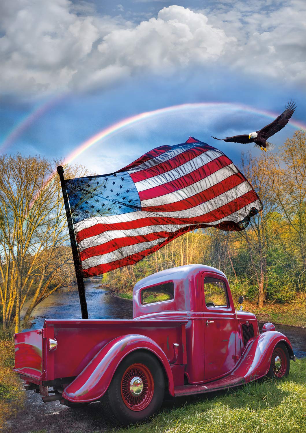 Buffalo Games Celebrate Life Gallery Old Glory 500-Piece Jigsaw Puzzle – Americana Collection