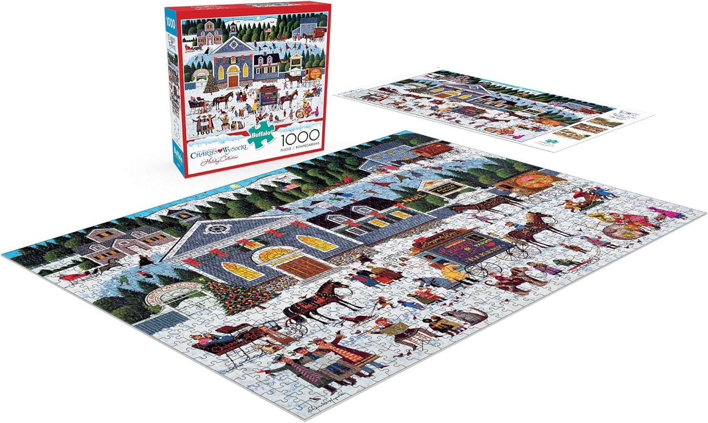 Buffalo Games Charles Wysocki Churchyard Christmas 1000-Piece Jigsaw Puzzle