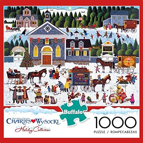 Buffalo Games Charles Wysocki Churchyard Christmas 1000-Piece Jigsaw Puzzle