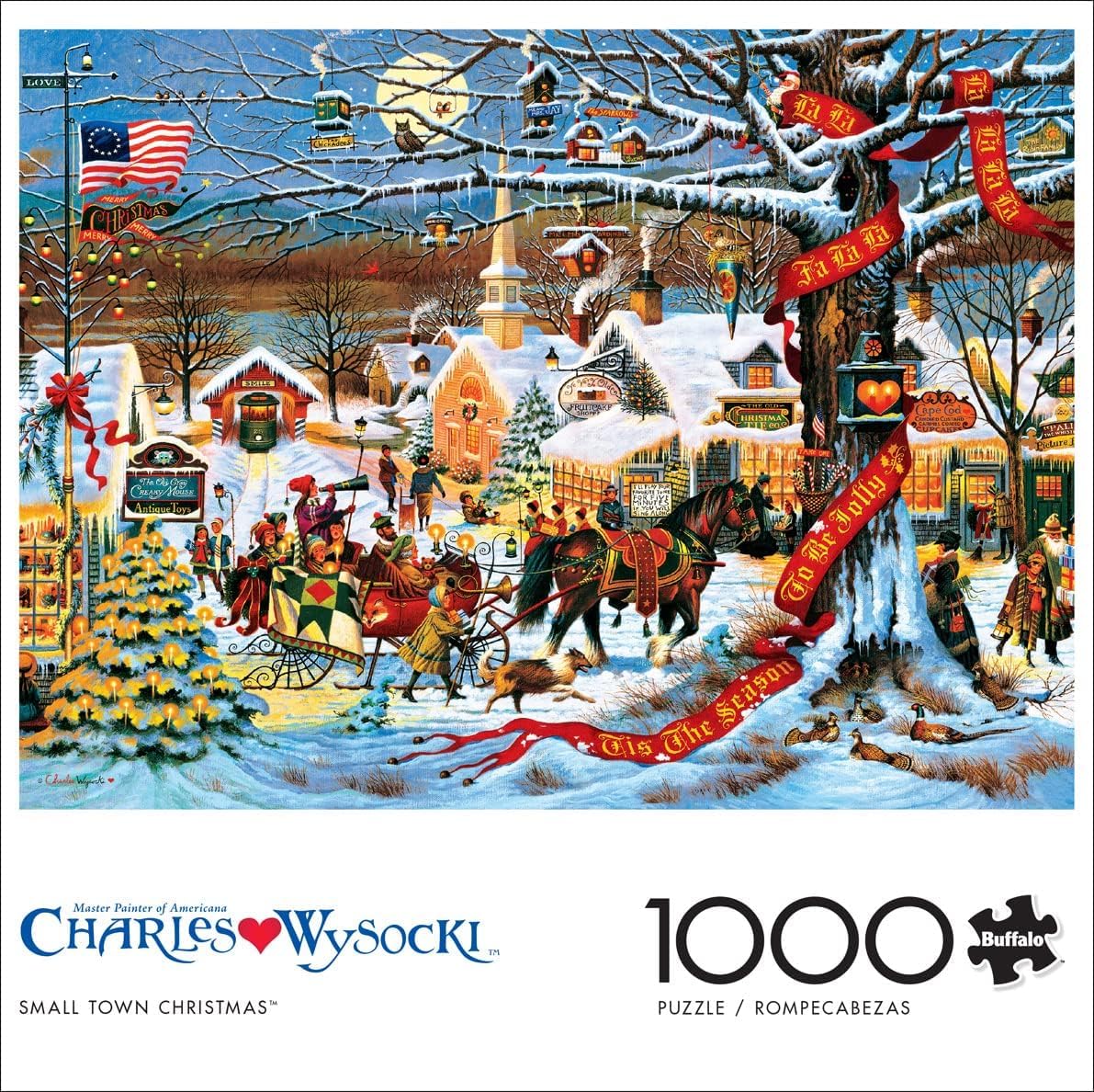 Buffalo Games - 1000 Piece Jigsaw Puzzle: Charles Wysocki Holiday Small Town Christmas