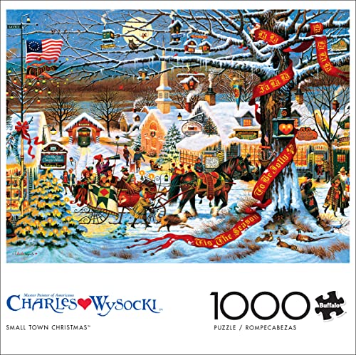 Buffalo Games - 1000 Piece Jigsaw Puzzle: Charles Wysocki Holiday Small Town Christmas