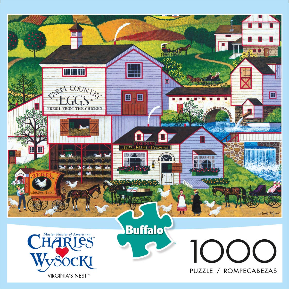 Buffalo Games Virginia's Nest 1000-Piece Puzzle by Charles Wysocki – Finished Size 26.75 x 19.75 Inches