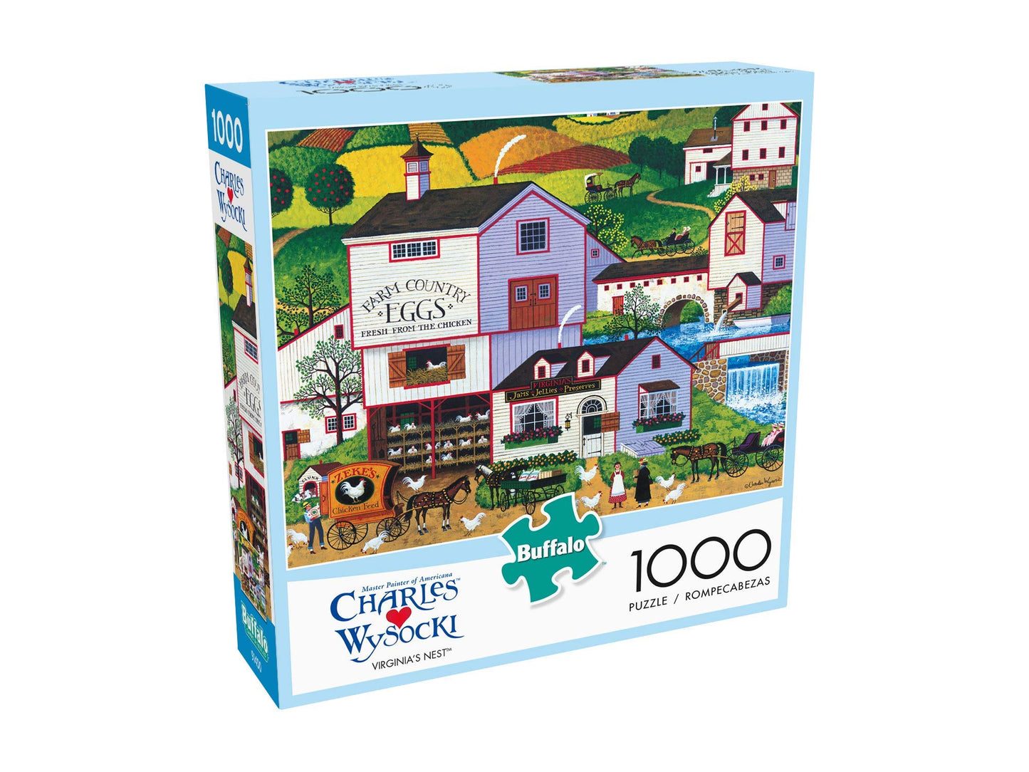 Buffalo Games Virginia's Nest 1000-Piece Puzzle by Charles Wysocki – Finished Size 26.75 x 19.75 Inches