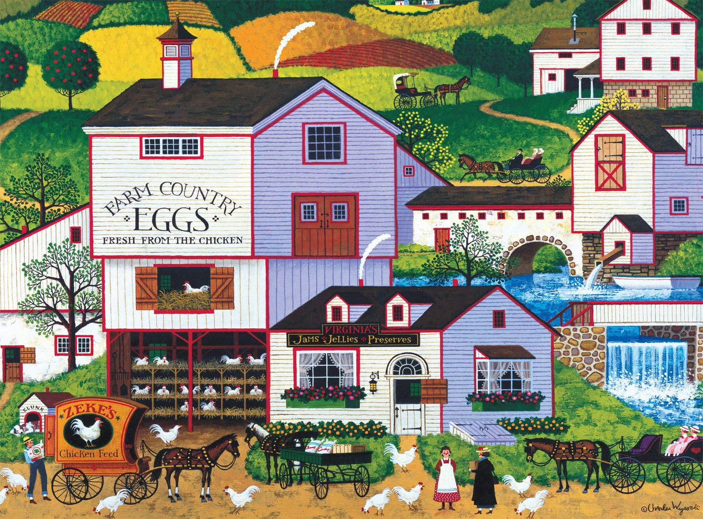 Buffalo Games Virginia's Nest 1000-Piece Puzzle by Charles Wysocki – Finished Size 26.75 x 19.75 Inches