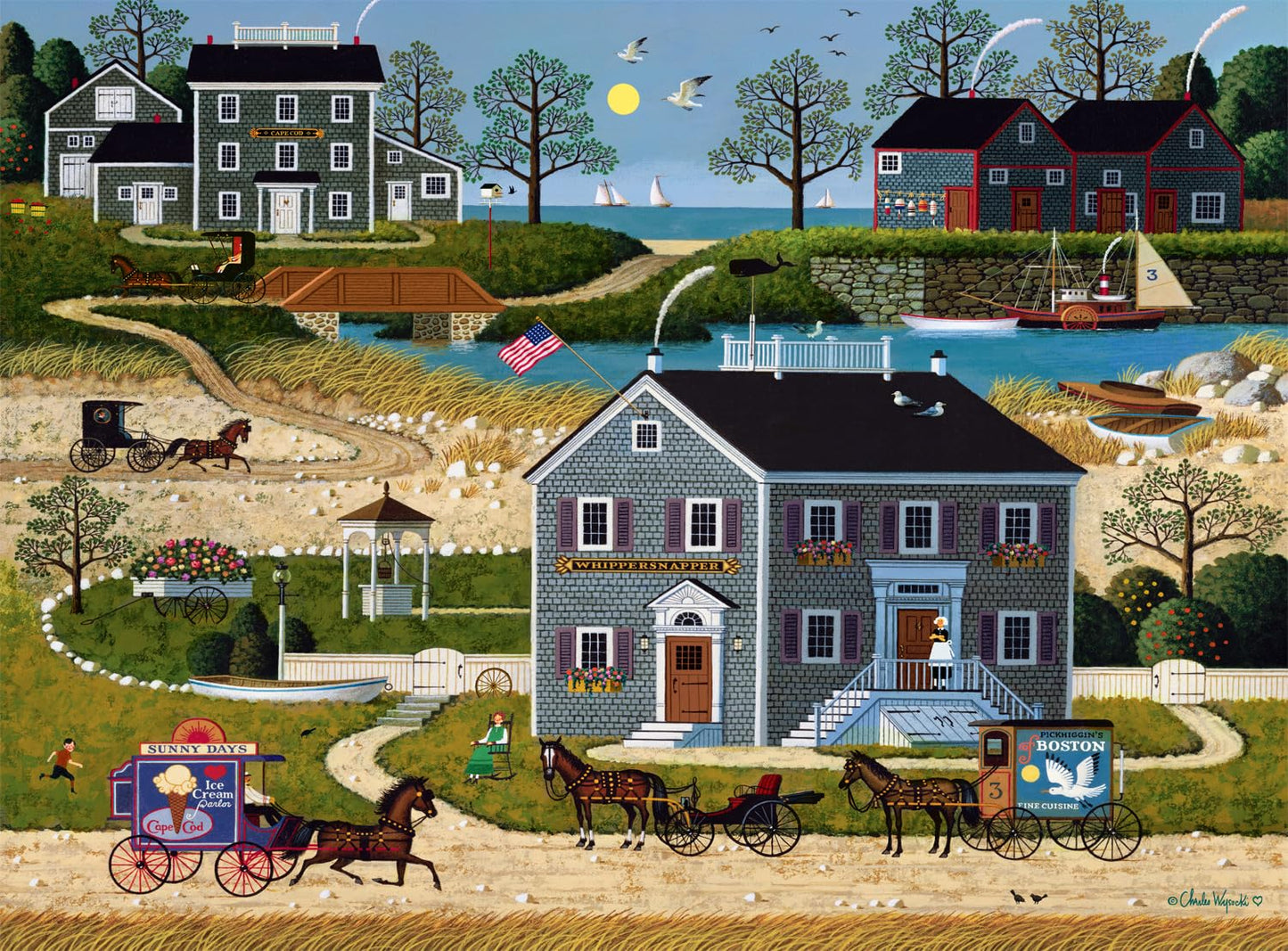 Buffalo Games - Charles Wysocki The Whippersnappers of Cape Cod 1000-Piece Puzzle
