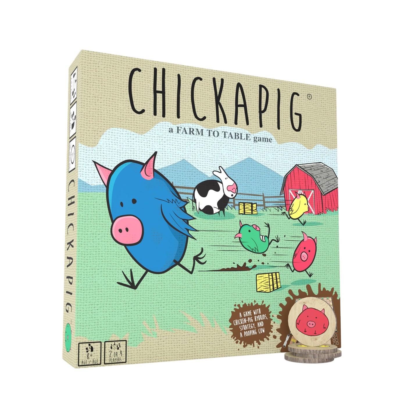 Buffalo Games Chickapig Board Game – Strategy and Farm Fun for 2 to 4 Players