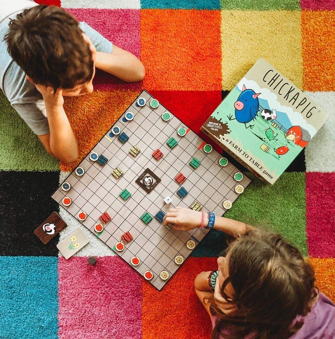 Buffalo Games Chickapig Board Game – Strategy and Farm Fun for 2 to 4 Players