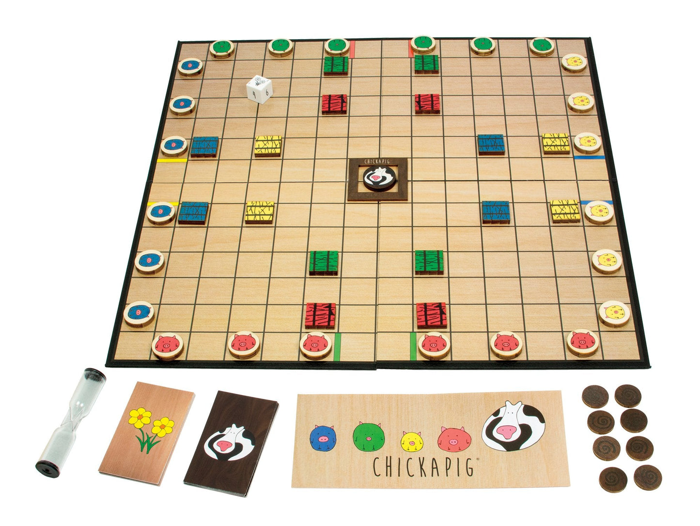 Buffalo Games Chickapig Board Game – Strategy and Farm Fun for 2 to 4 Players