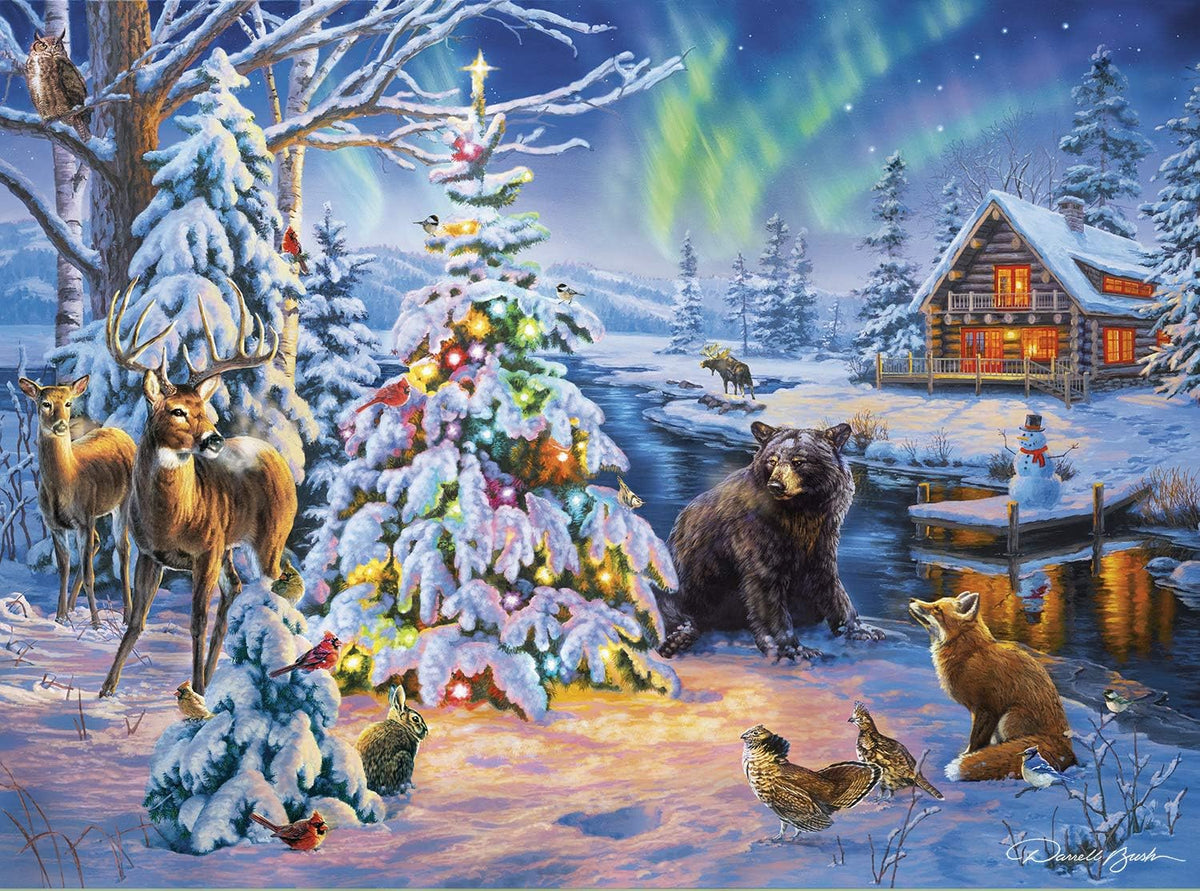 Buffalo Games Darrell Bush Woodland Christmas 1000-Piece Puzzle – Precision-Cut Pieces & Winter Artwork