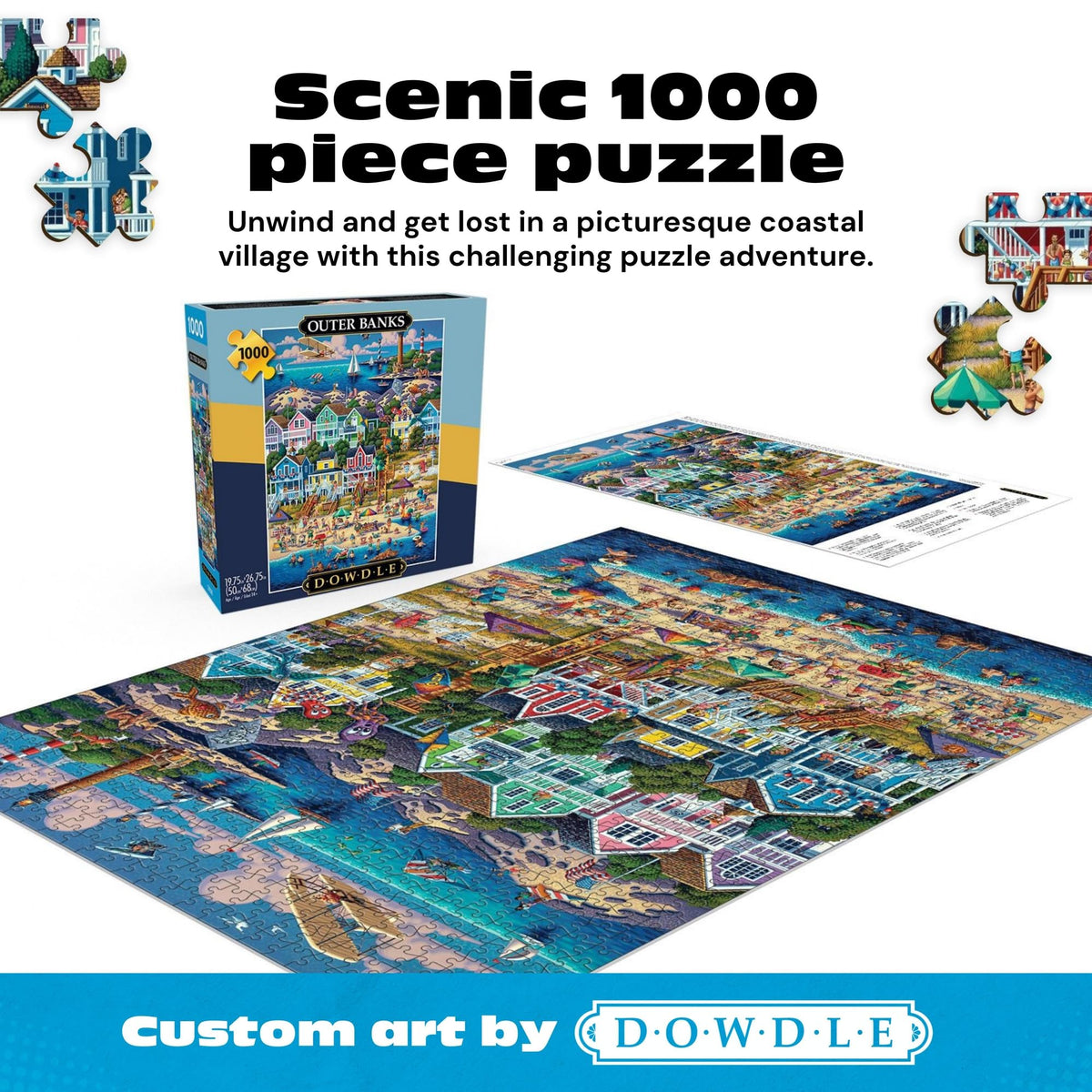 Buffalo Games Dowdle's Outer Banks 1000-Piece Puzzle – Made in USA, Recycled Board