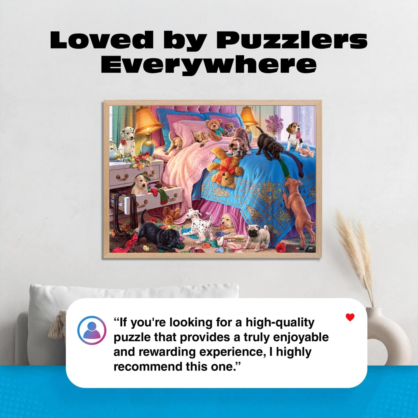 Buffalo Games - A Roomful of Naughty Puppies by Steve Read | 750-Piece Jigsaw Puzzle for Adults | Made in USA