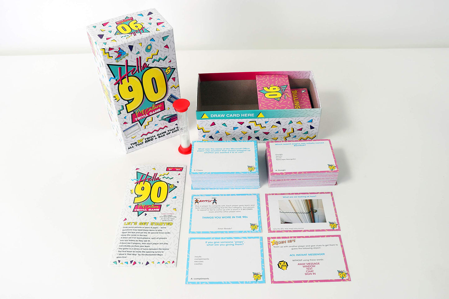 Buffalo Games Hella 90's Pop Culture Trivia Game Brown
