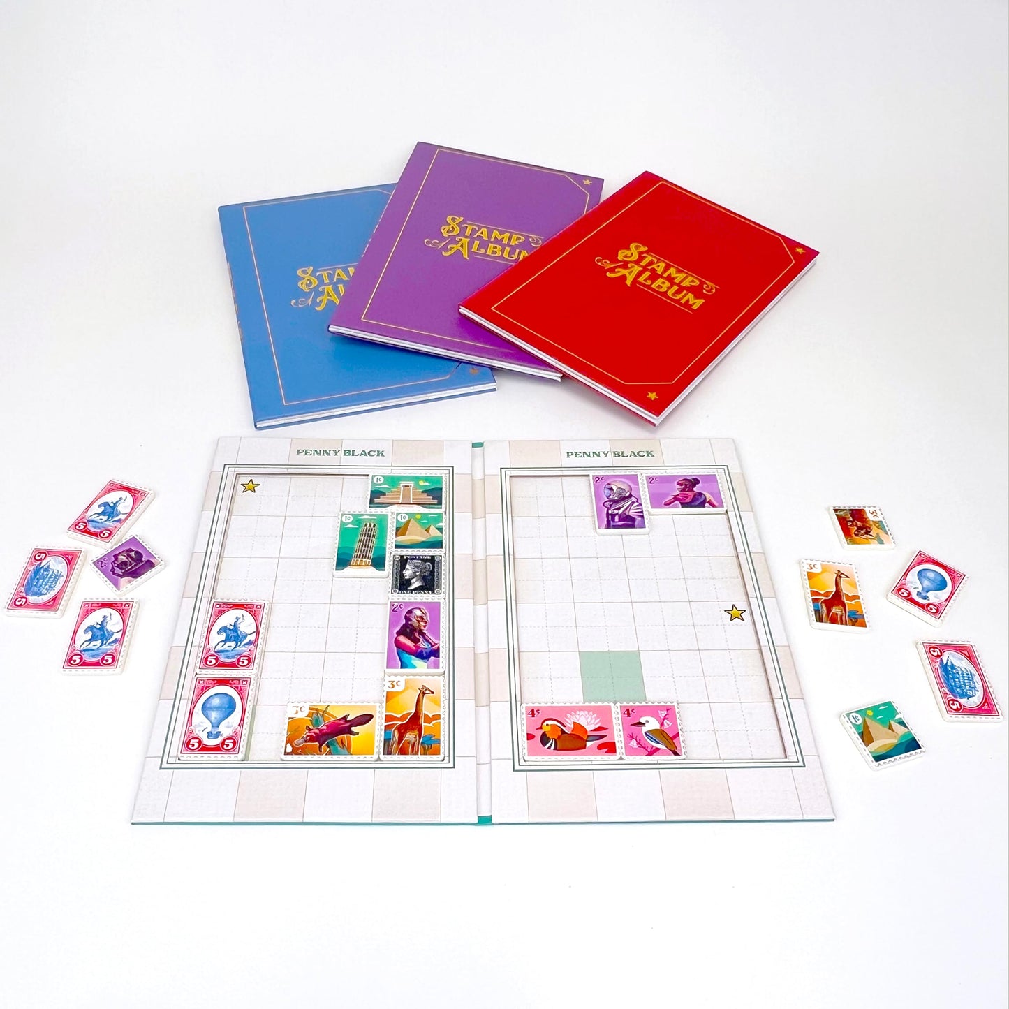 Buffalo Games Penny Black – Collect Stamps in a Family Night Board Game