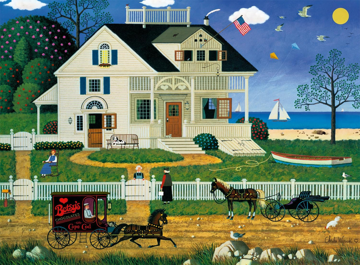 Buffalo Games Charles Wysocki Pickwick Cottage 1000-Piece Puzzle – Finished 26.75 x 19.75