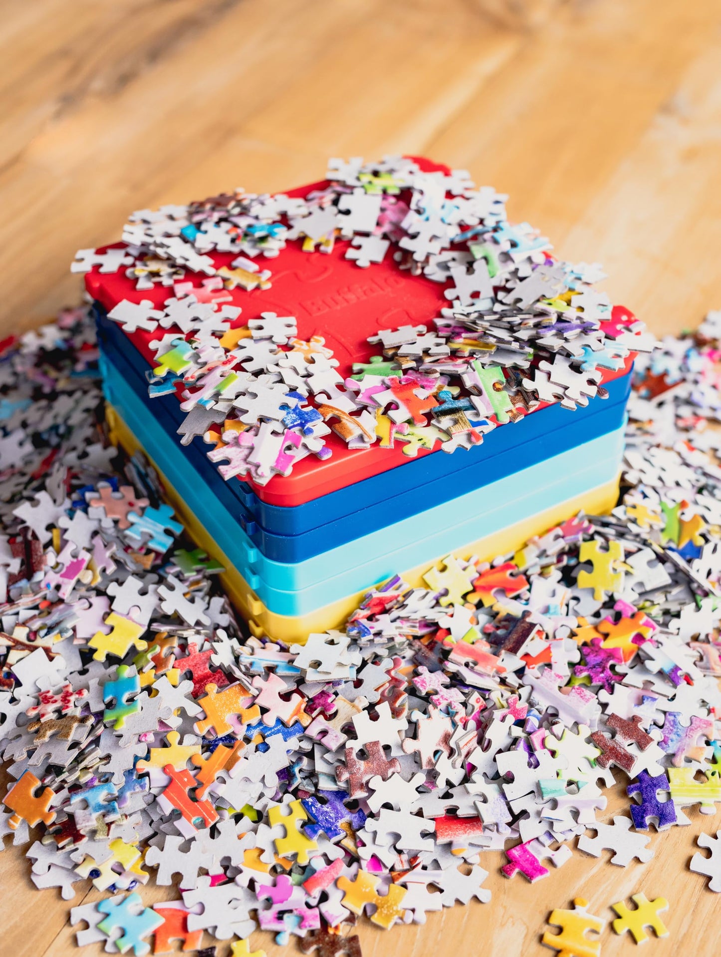 Buffalo Games Puzzle Sorting Trays – 7-Count Interlocking Organizer (1000-Piece Capacity)