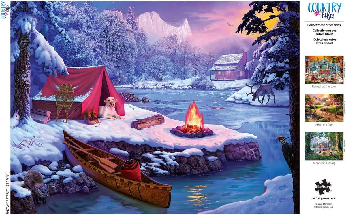 Buffalo Games Snowy Retreat – 1000-Piece Jigsaw Puzzle | Winter Artwork