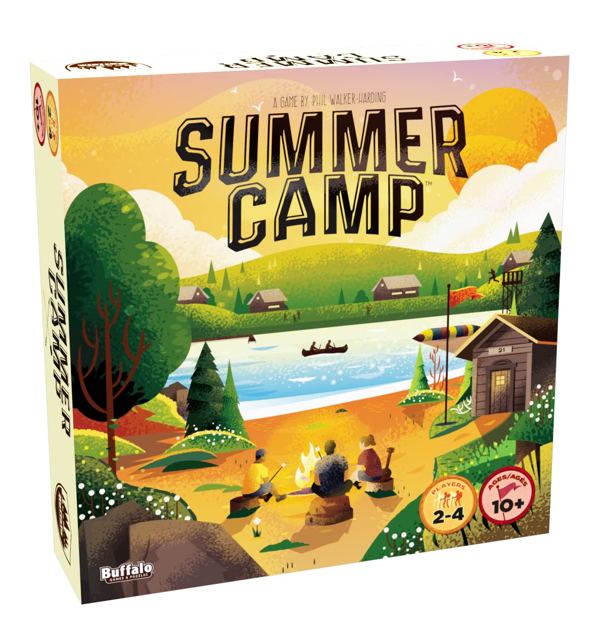 Buffalo Games Summer Camp – Competitive Deck-Building Family Card Game for 2-4 Players