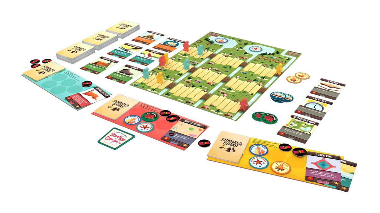 Buffalo Games Summer Camp – Competitive Deck-Building Family Card Game for 2-4 Players
