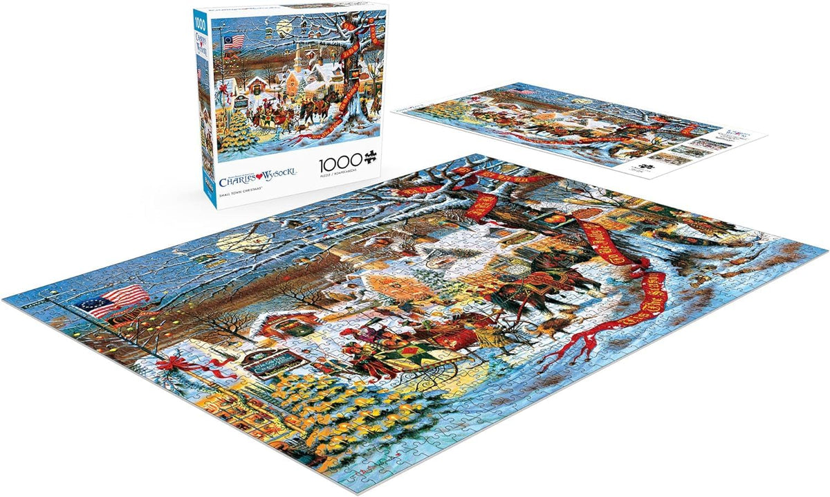 Buffalo Games - 1000 Piece Jigsaw Puzzle: Charles Wysocki Holiday Small Town Christmas