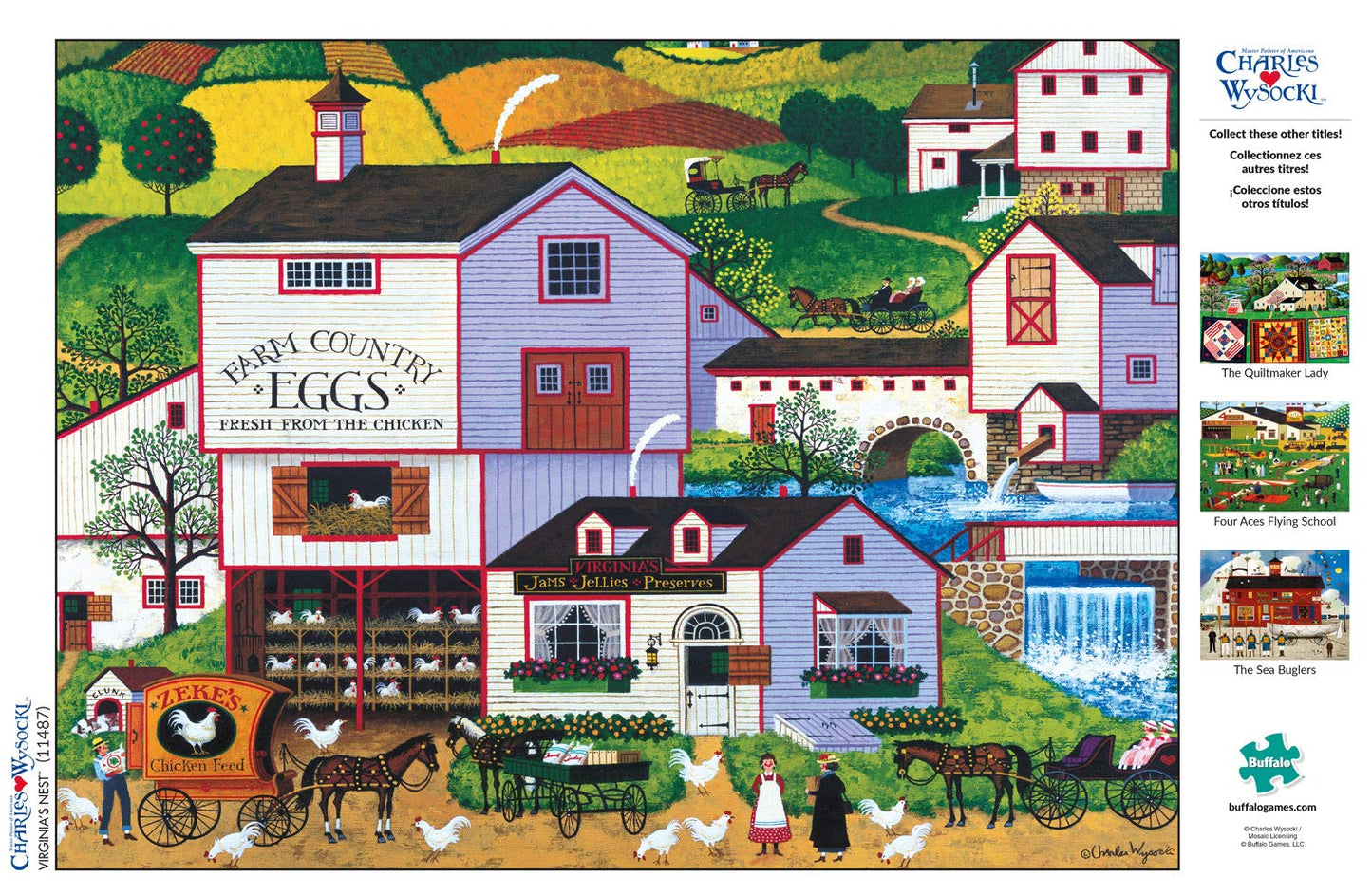 Buffalo Games Virginia's Nest 1000-Piece Puzzle by Charles Wysocki – Finished Size 26.75 x 19.75 Inches