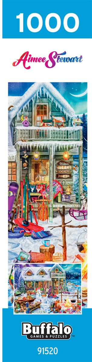 Buffalo Games - Aimee Stewart Winterland Fun 1000-Piece Puzzle | Precision-Cut Pieces & Cozy Winter Scene