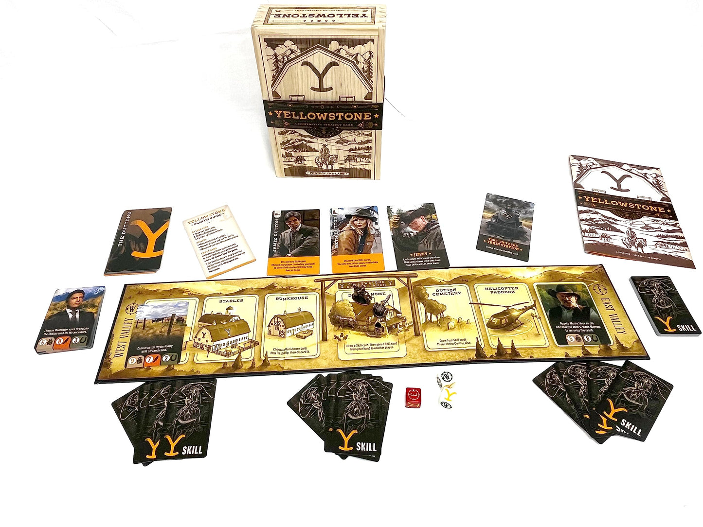 Buffalo Games Yellowstone – Cooperative Board Game for Adults | High-Difficulty Deck Building