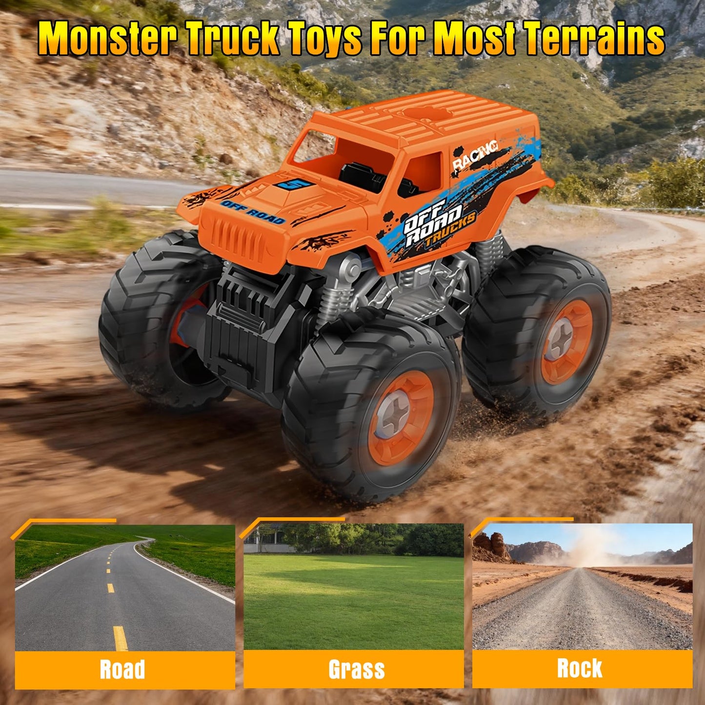 Bugrtarey Take Apart Monster Truck Toys – STEM Building Set for 3–8 Year Olds