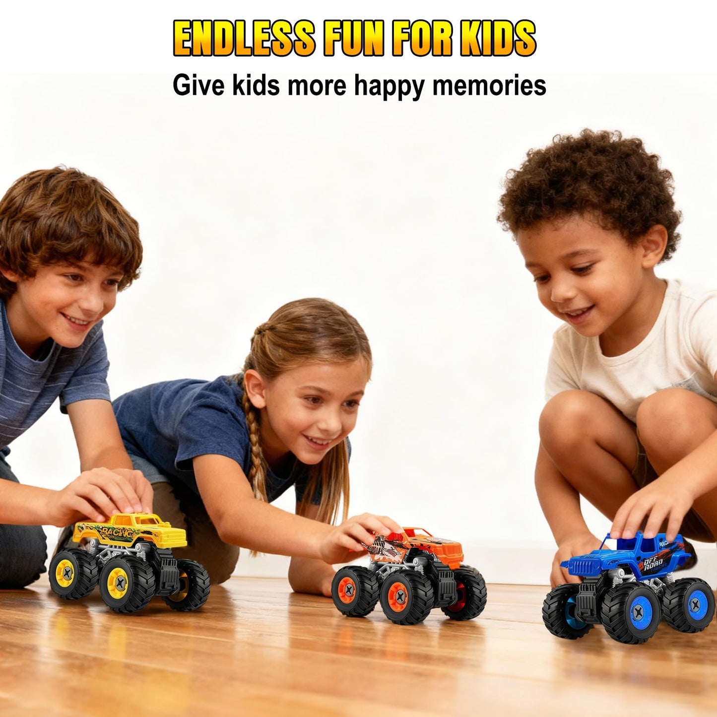 Bugrtarey Take Apart Monster Truck Toys for Kids 3-8 – STEM Building Set
