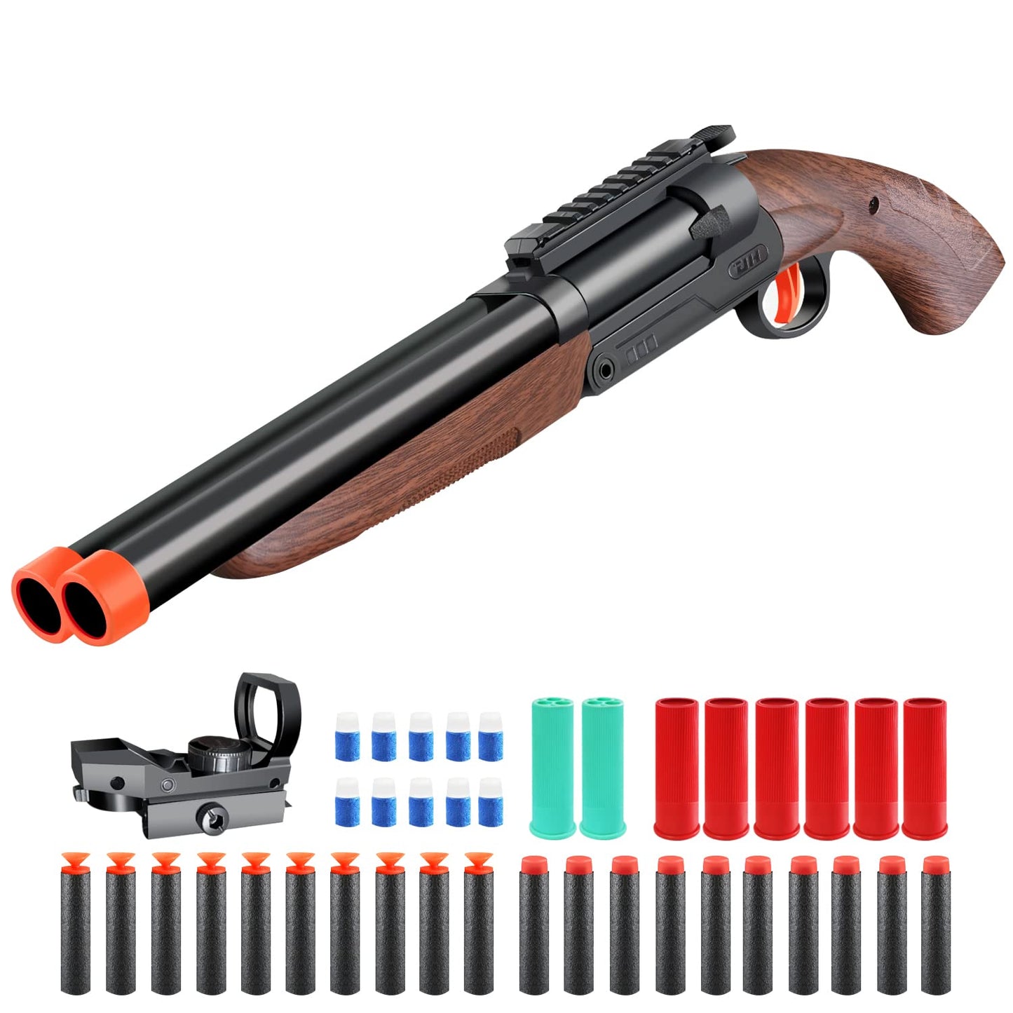 Bugrtey Double-Barreled Toy Gun | Realistic Soft Bullet Blaster with Two Modes