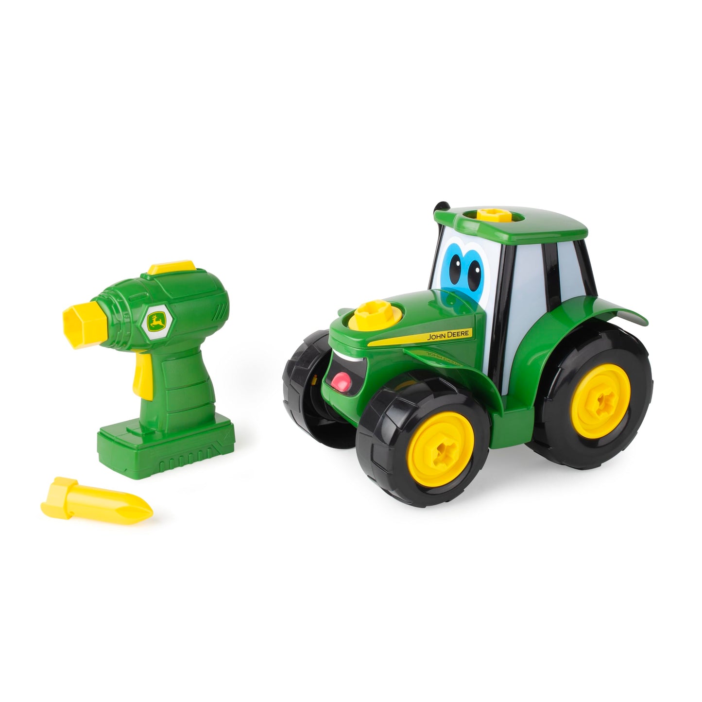 BUILD-A-BUDDY John Deere Tractor Toy & Drill — STEM Take-Apart Toy for Toddlers 3+
