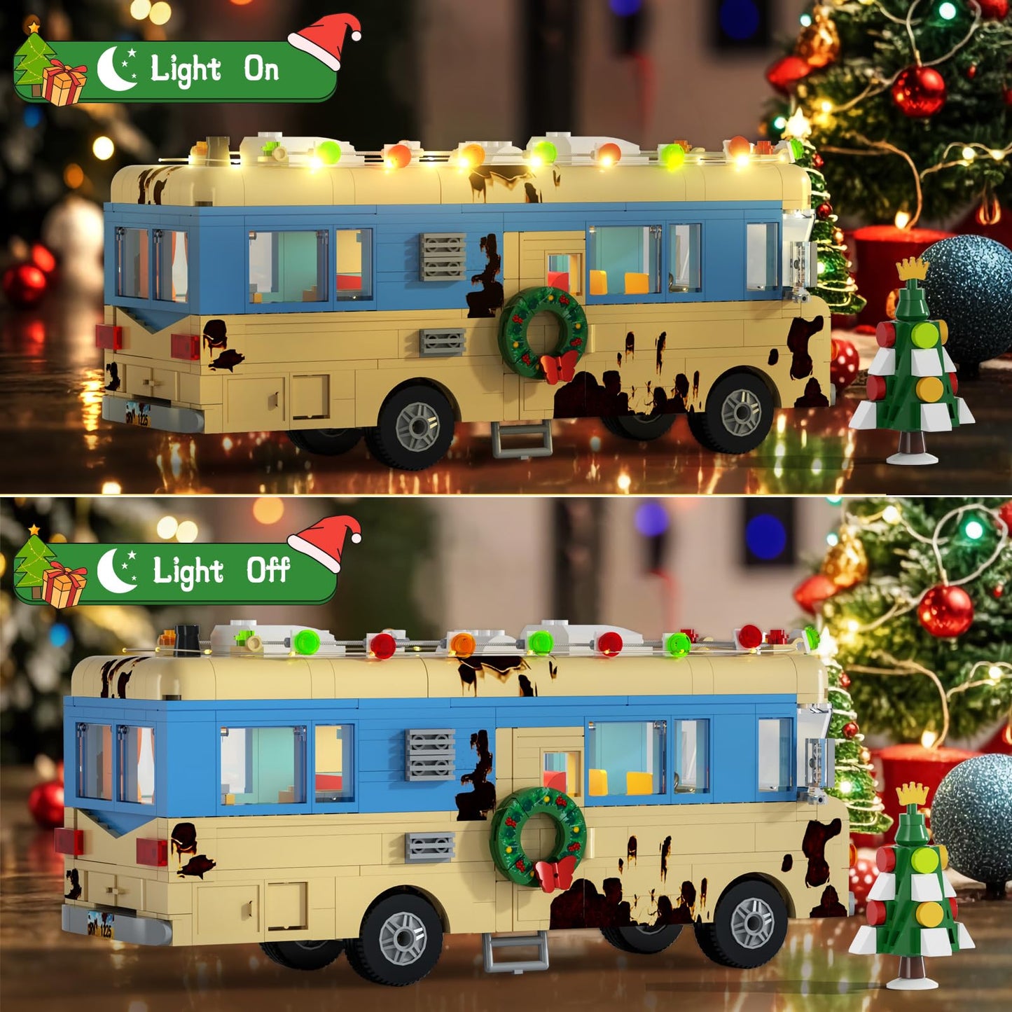 BUILDIFY Christmas Vacation RV Building Blocks – Eddie's Snow Camper Van 576PCS