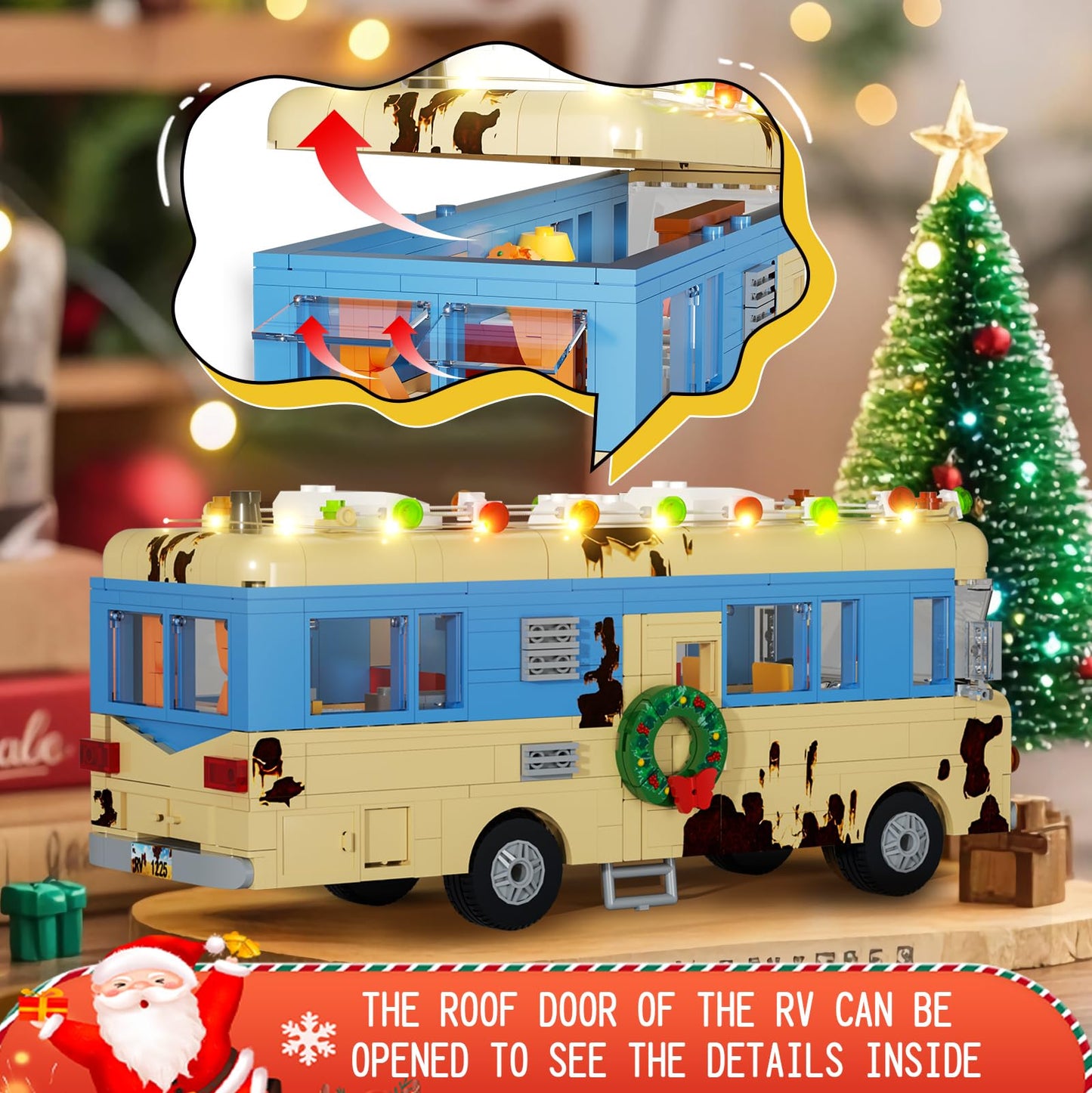 BUILDIFY Christmas Vacation RV Building Blocks – Eddie's Snow Camper Van 576PCS