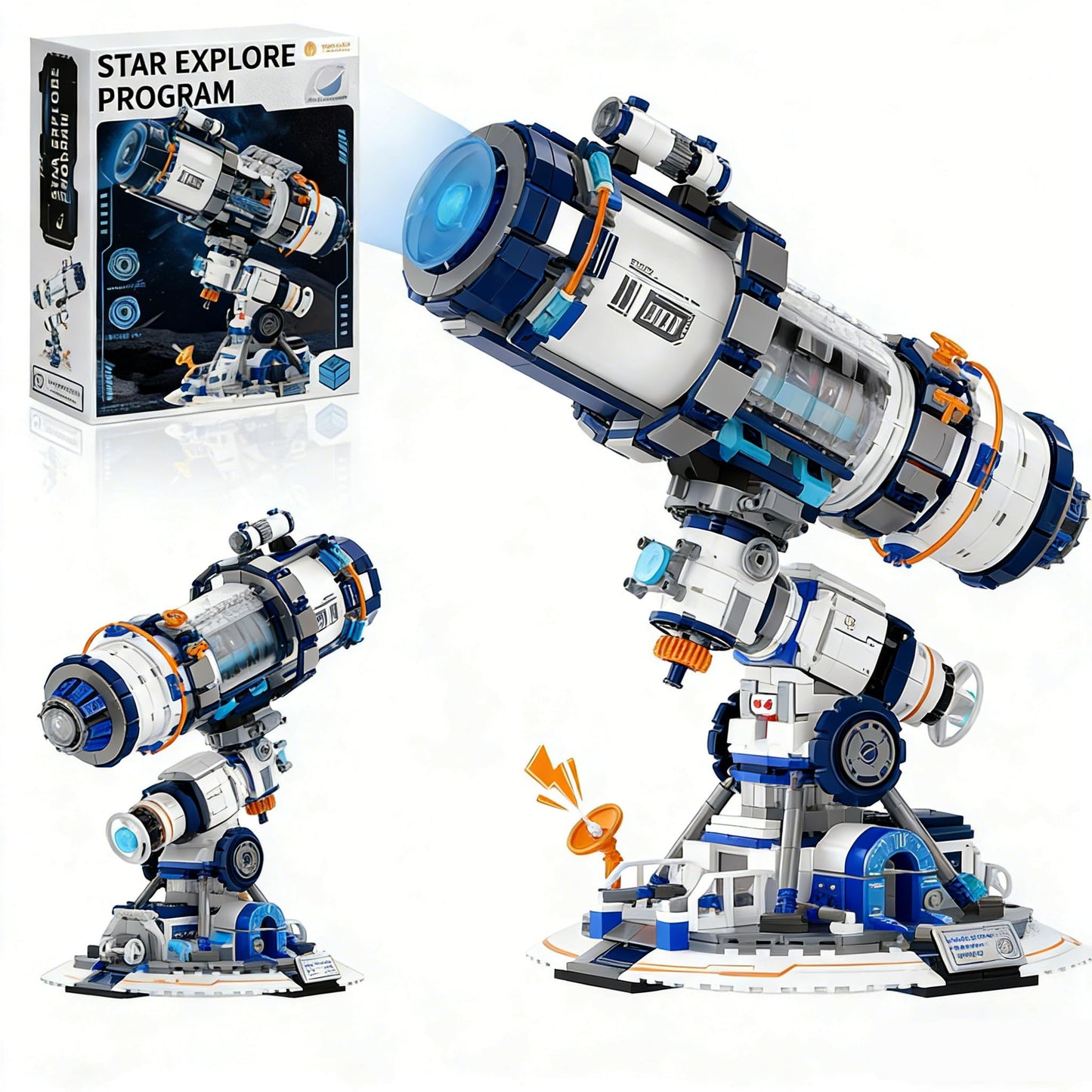 BUILDIFY Space Telescope Building Set – 995-Piece Lighting Model for STEM Play