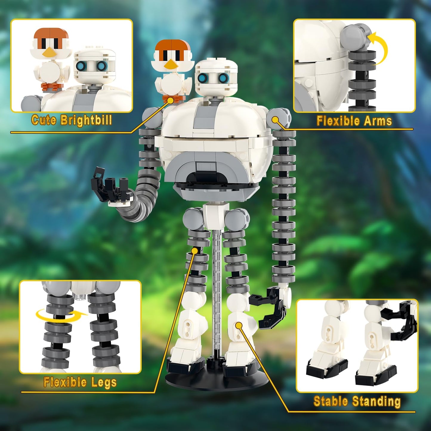 BUILDIFY Wildarness Roaz and Brightbill 365-Piece Building Set – Robot Toy for Kids 6+