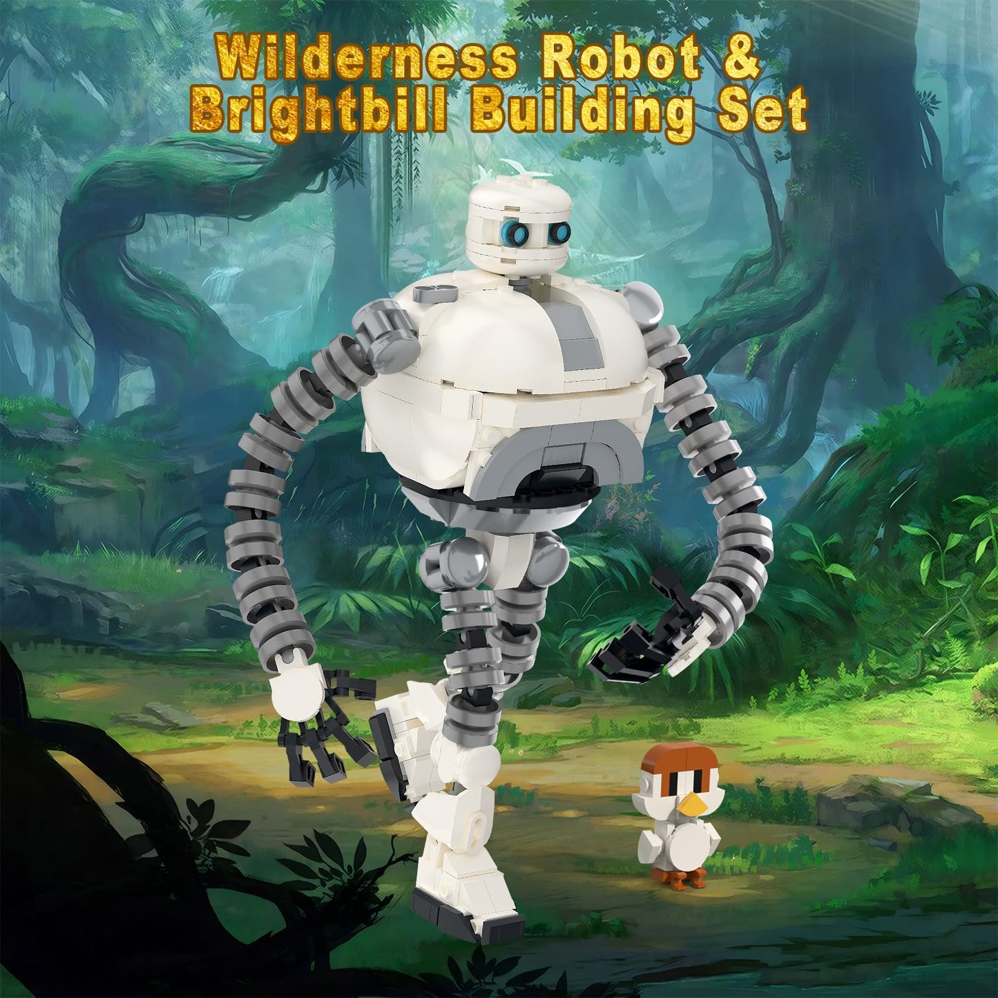 BUILDIFY Wildarness Roaz and Brightbill 365-Piece Building Set – Robot Toy for Kids 6+