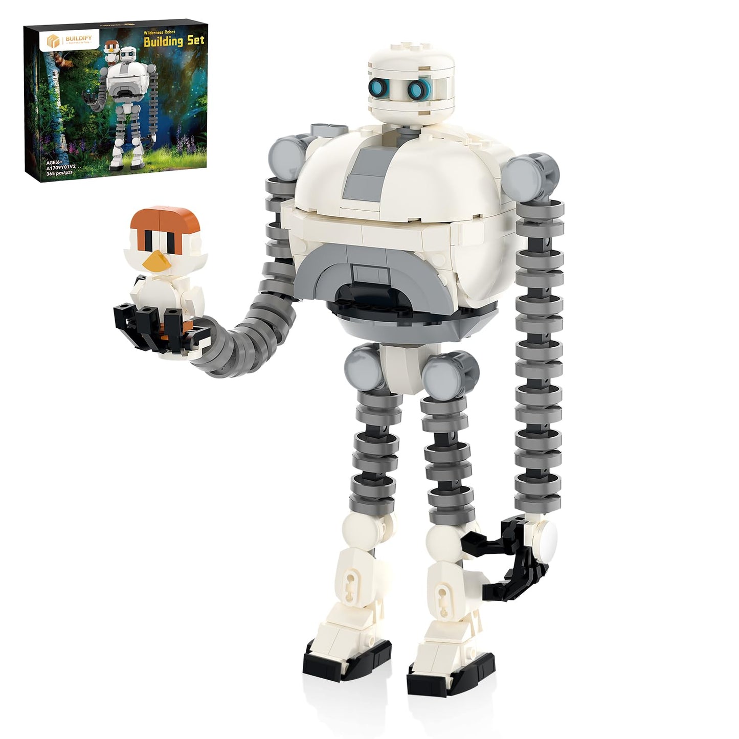 BUILDIFY Wildarness Roaz and Brightbill 365-Piece Building Set – Robot Toy for Kids 6+