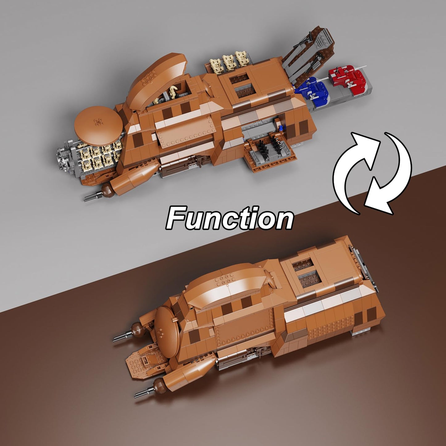 BuildingBoat Battle Trade Federation Droid Ship – 1286-Piece Multi Troop Transport Kit