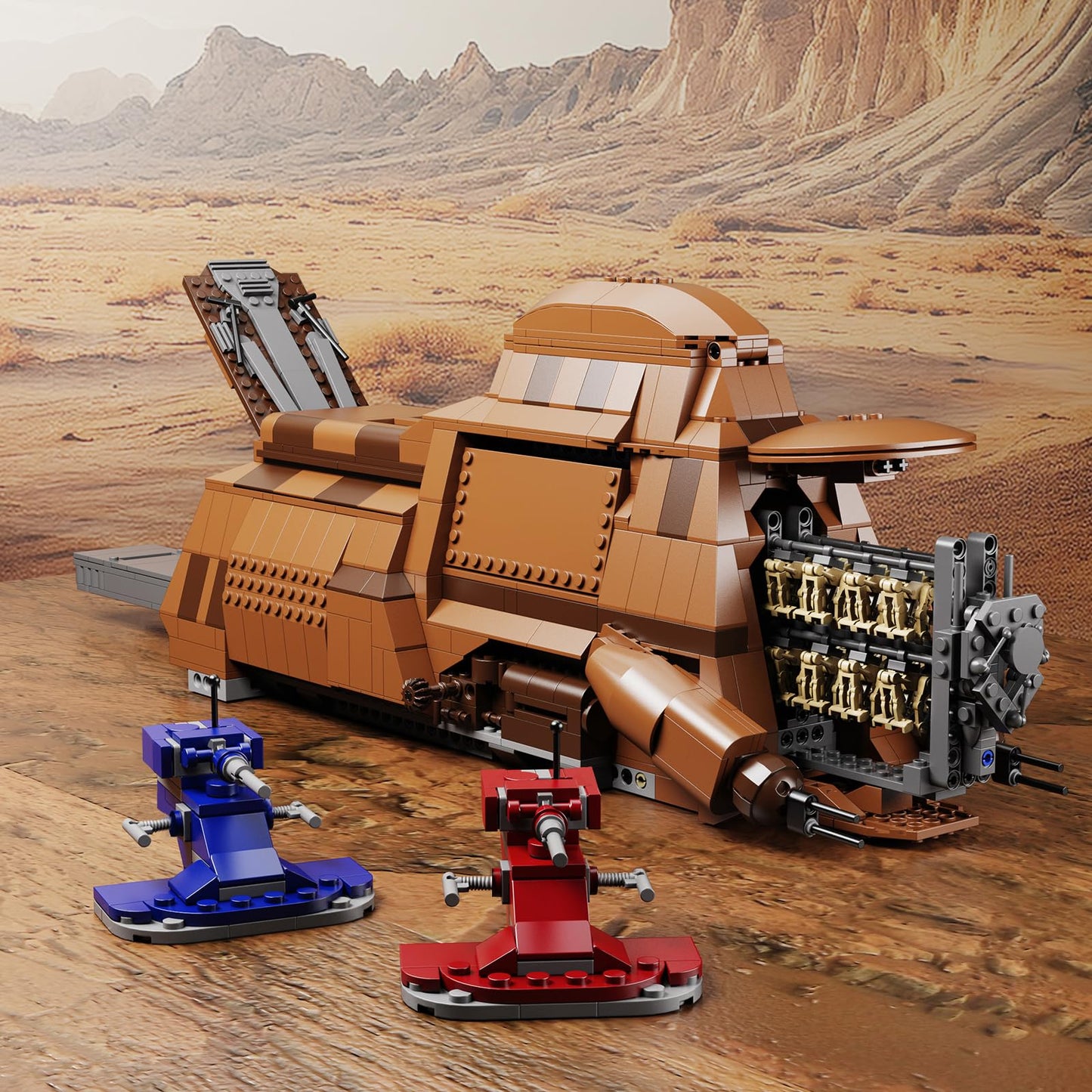 BuildingBoat Battle Trade Federation Droid Ship – 1286-Piece Multi Troop Transport Kit