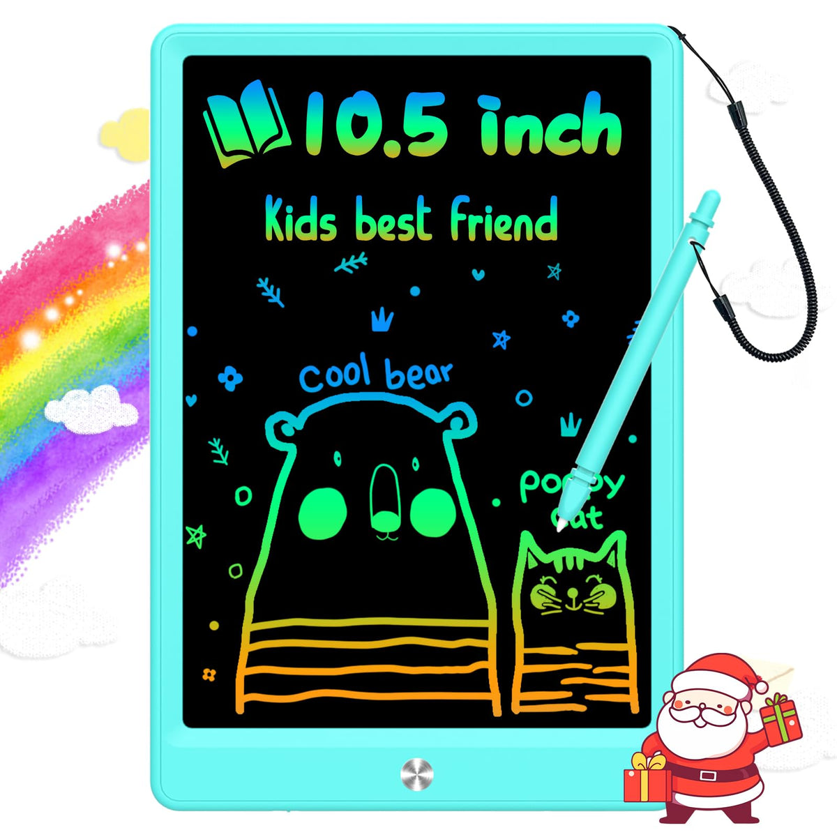 BUKEBU LCD Writing Tablet 10.5 Inch – Colorful Doodle Board for Kids, Portable Drawing Pad
