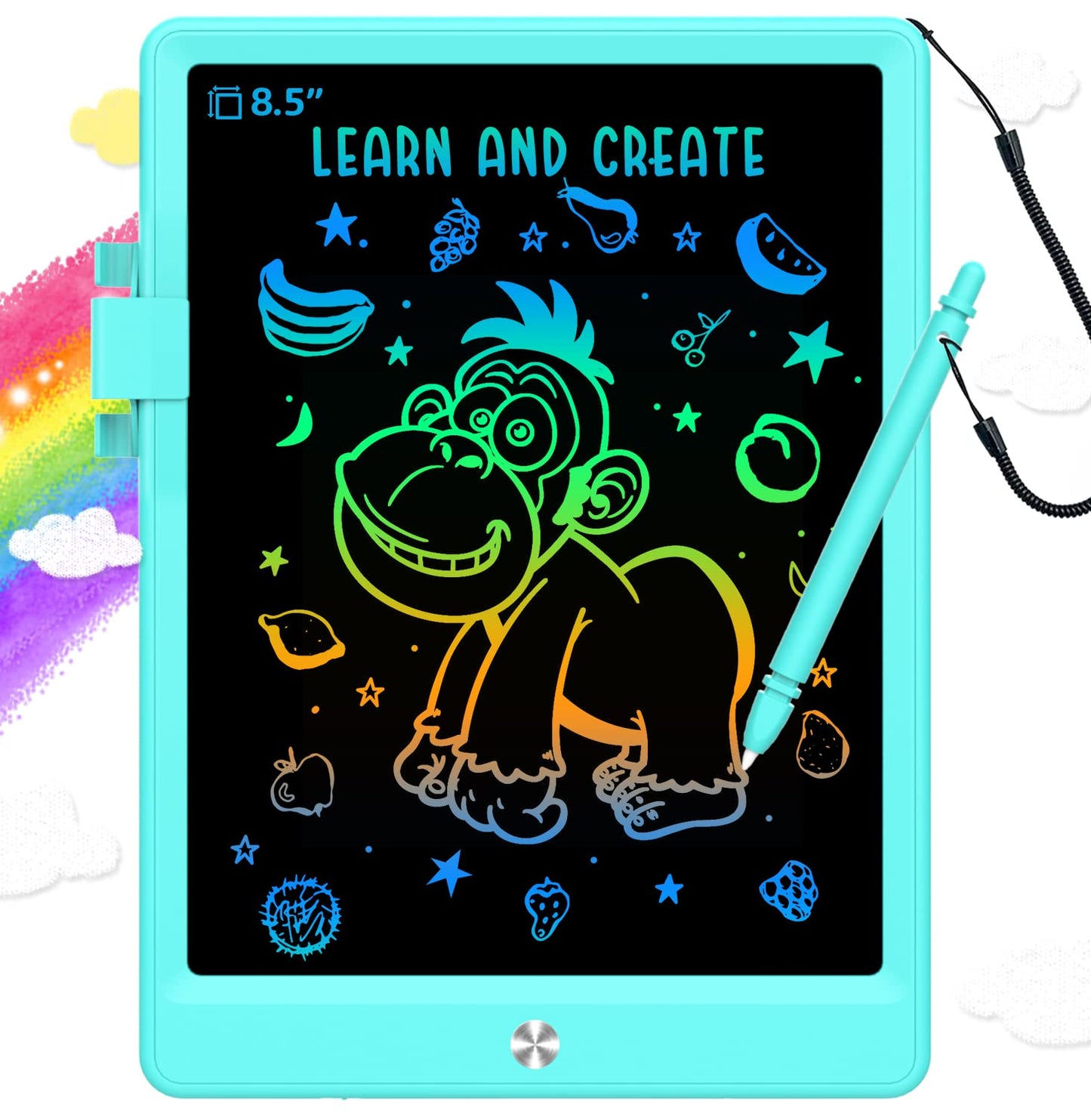 BUKEBU 8.5-Inch LCD Writing Tablet for Kids – Doodle Board (Blue)