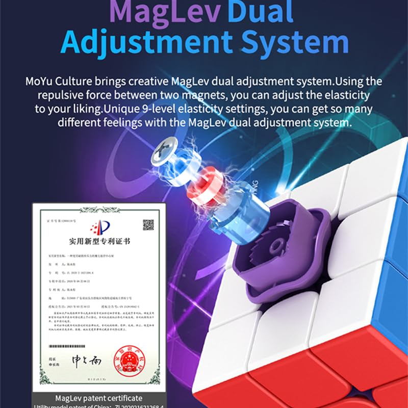 Bukefuno Moyu Weilong WRM 2021 MagLev 3x3 Cube – Stickerless Flagship 55mm