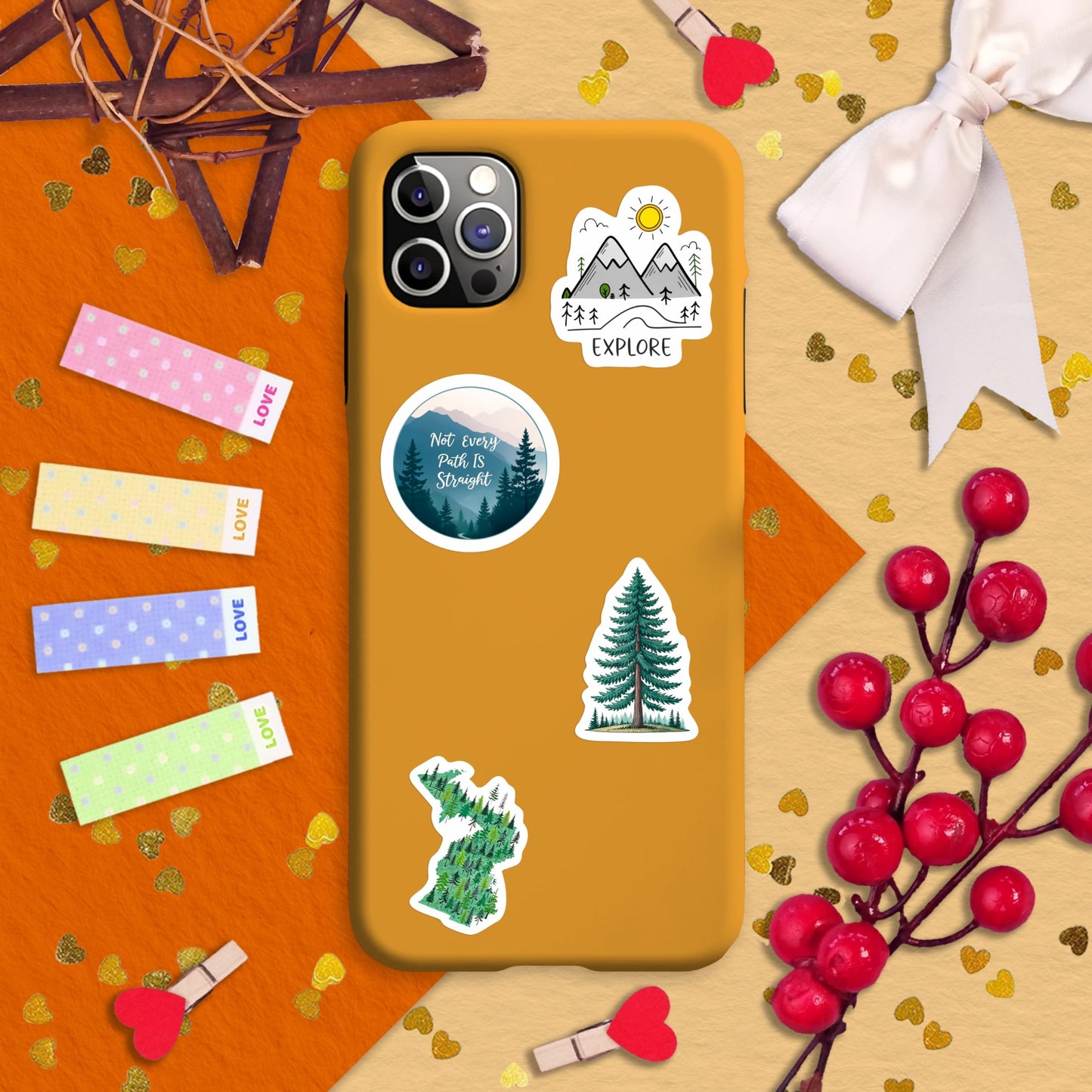 BulbaCraft Forest Stickers – 100Pcs Water Bottle & Woodland Decor Set