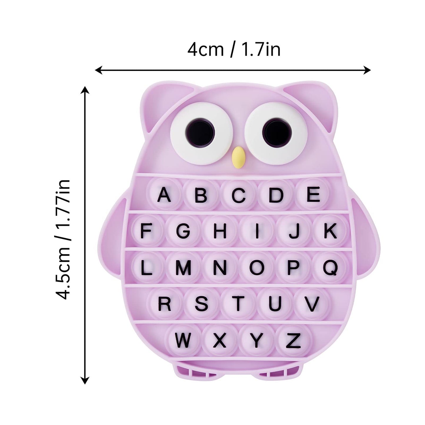 BULINGNA Push Pop Bubble Fidget Toy – Silicone Stress Relief & ABC Owl Learning Tool