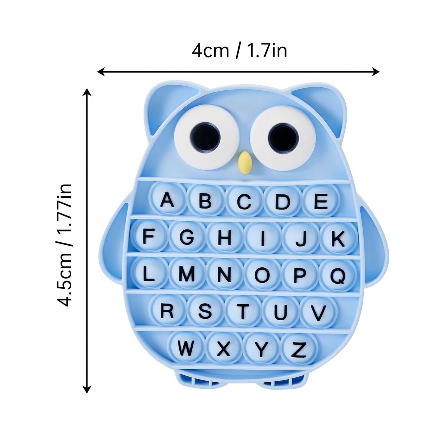 BULINGNA Push Pop Bubble Fidget Toy – Owl Alphabet Learning for Kids