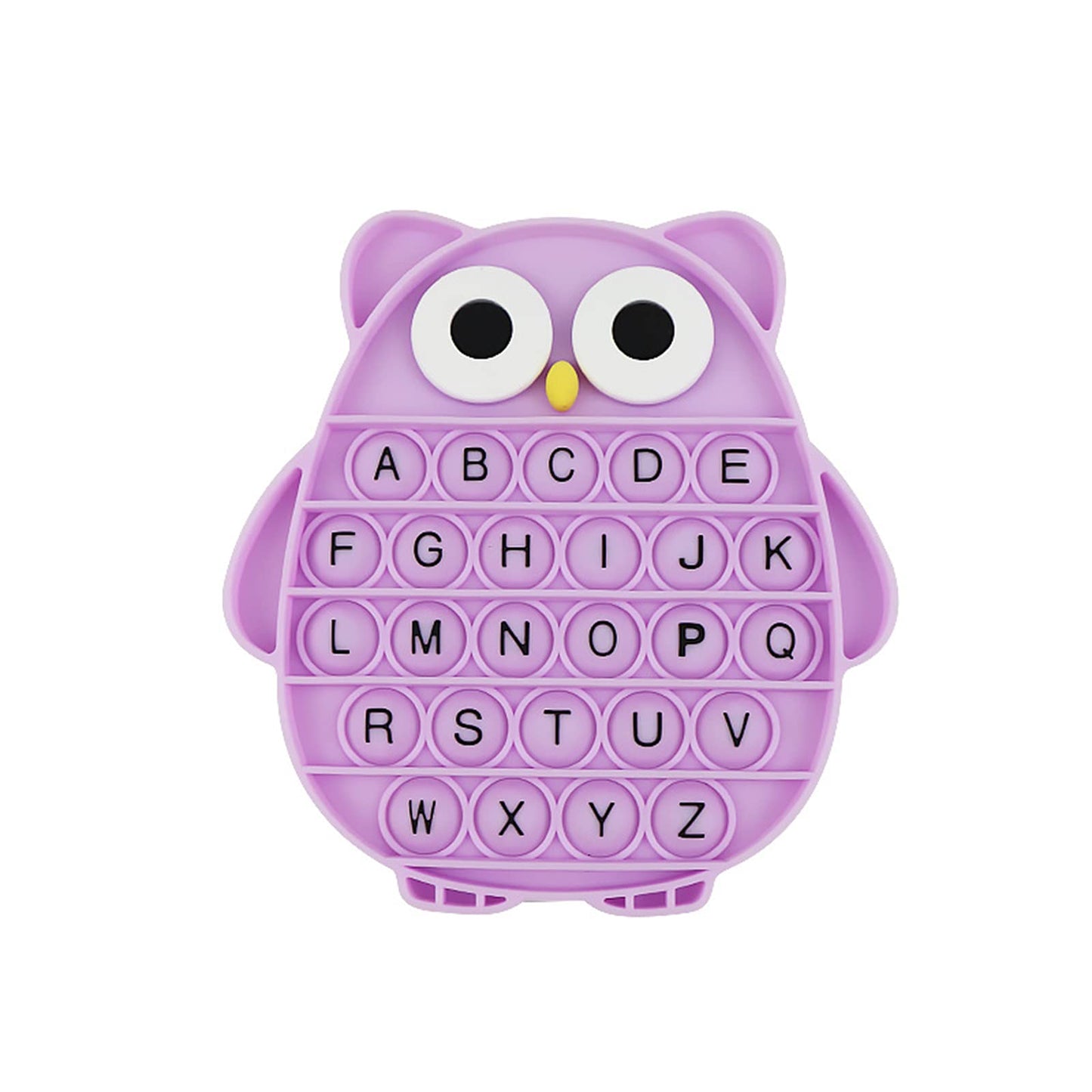 BULINGNA Push Pop Bubble Fidget Toy – Silicone Stress Relief & ABC Owl Learning Tool