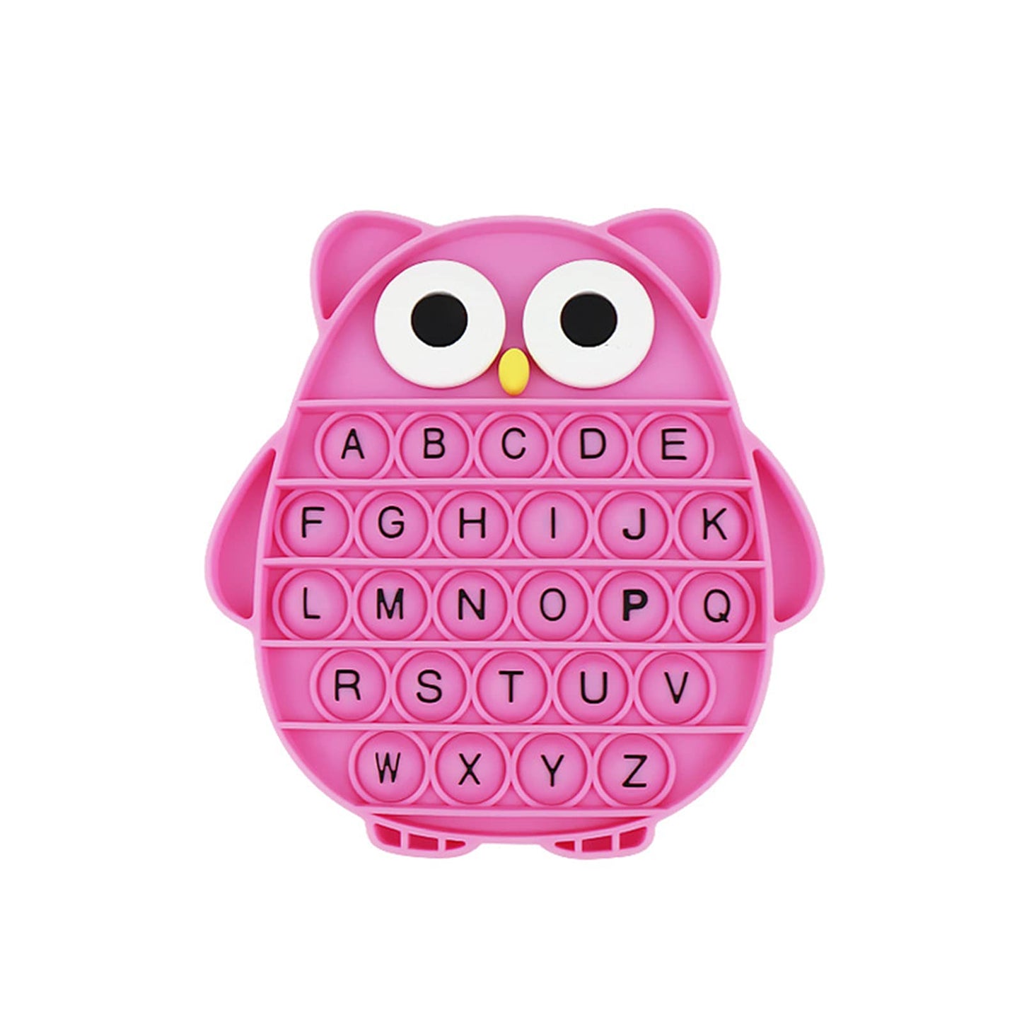 BULINGNA Push Pop Bubble Fidget Toy - Silicone Stress Relief, ABC Owl Design