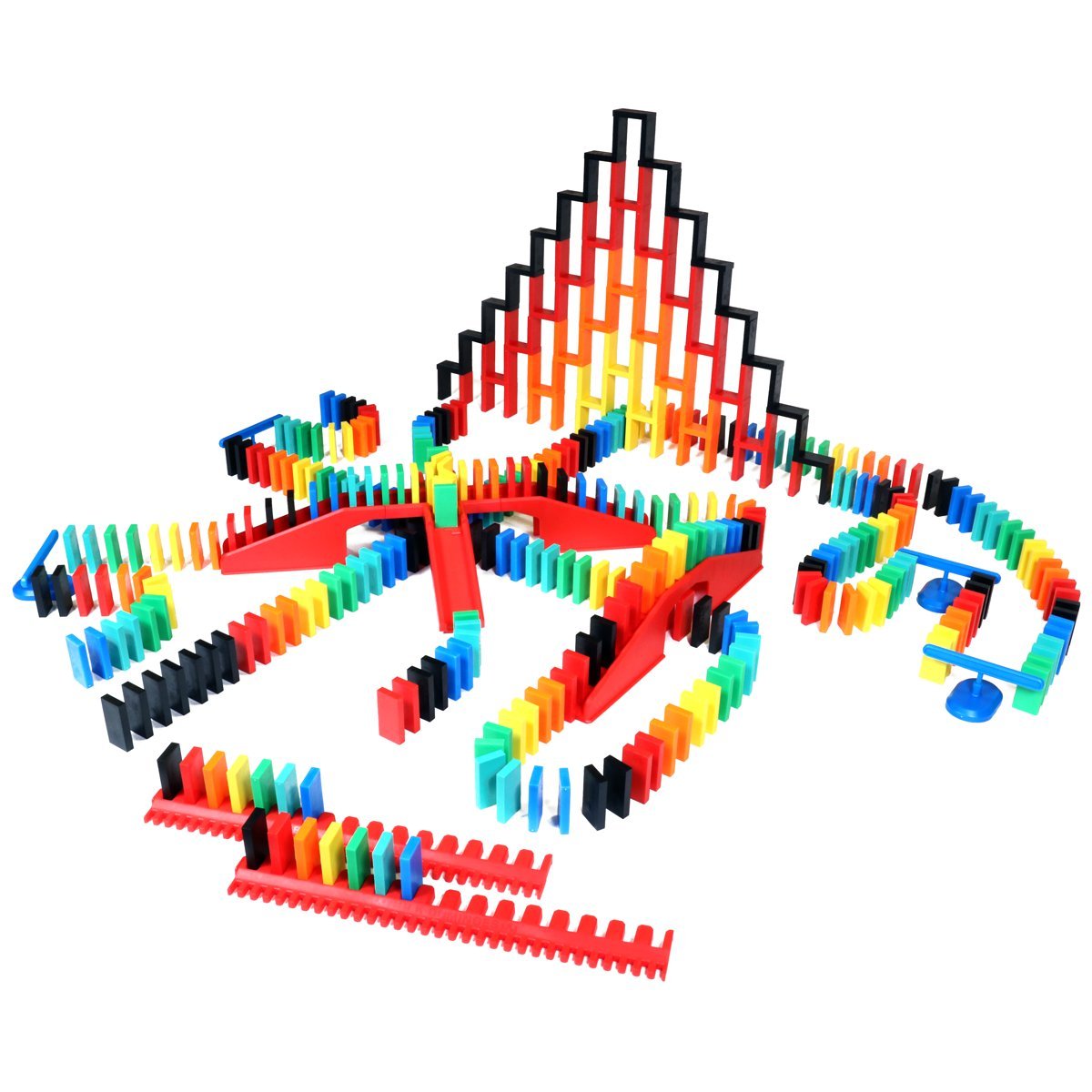 Bulk Dominoes Pro-Domino Kit | STEM Domino Set for Kids & Family Games